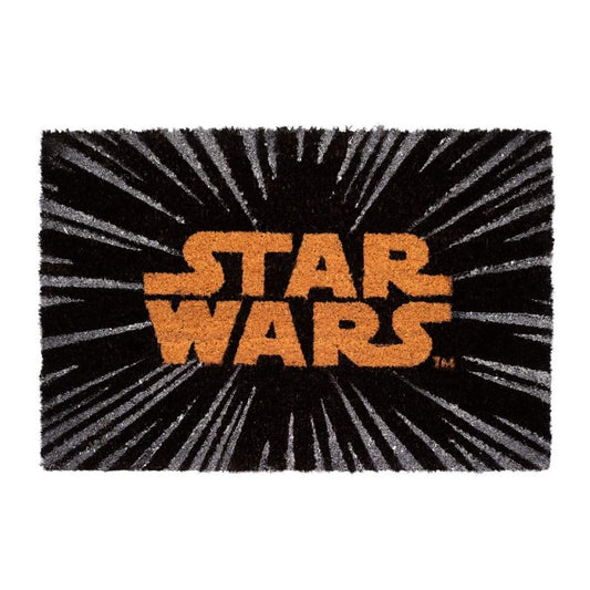 Zerbino Star Wars (Logo) Nero Tappeto per Ingresso Esterno o Interno Cameretta Bagno Antiscivolo 40X60 cm