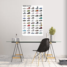 Maxi Poster - Locandina Sneakers Hall of Fame (Nike, Adidas, New Balance, Fila, Reebok, Jordan, Converse) Incorniciabile per Negozio, Pub, Casa, Ufficio, Locanda, Nerd, Licenza Ufficiale 91x61 cm