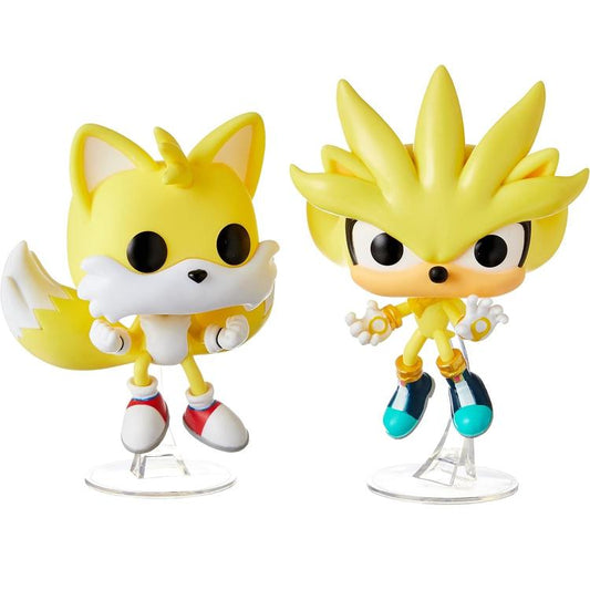 Funko Pop Games Sonic - Super Tails E Super Silver 2 Pack Gico Vinyl Figure Film