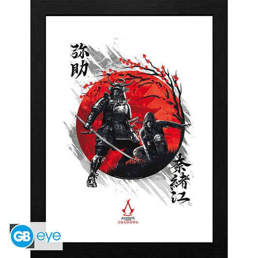 Abystyle: Assassin's Creed Shadows (Yasuke E Naoe) Poster Incorniciato 30x40cm