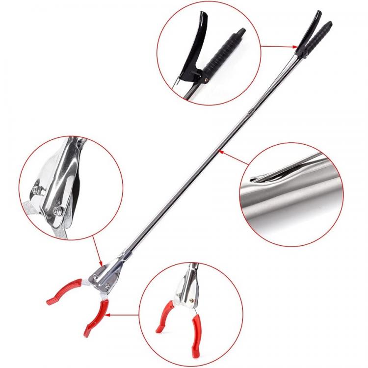 Pinza Bastone Prenditutto Raccogli Oggetti Prendi Rifiuti Asta Raccolta 90Cm