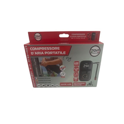 Mini Compressore Ad Aria Portatile Auto Moto Gonfiatore Ricaricabile Display Led