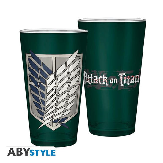 Gb Eye Bicchiere In Vetro (Attack On Titan) "Large Glass Scout" Tazza Caffè Vaso
