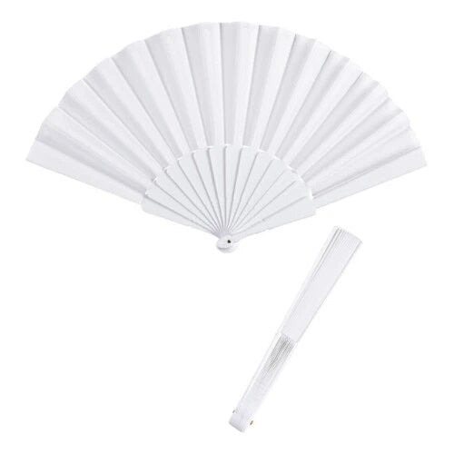 Ventaglio Bianco per Matrimonio Wedding Sposa Cerimonia Elegante Pieghevole In Tessuto Ventagli per Invitati Eventi Festa Estate Bomboniera Romantic Style