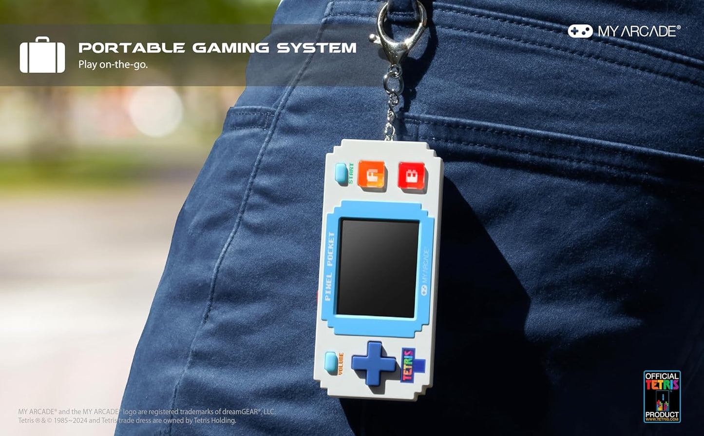 My Arcade Portable Pixel Pocket (Tetris) Mini Retro Game Portable Console Portatile a Portachiavi
