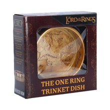 Nemesis Now Lord Of The Rings The One Ring Portagioie Piatto In Resina 11 cm - Mappa Di Mordor Da Collezione