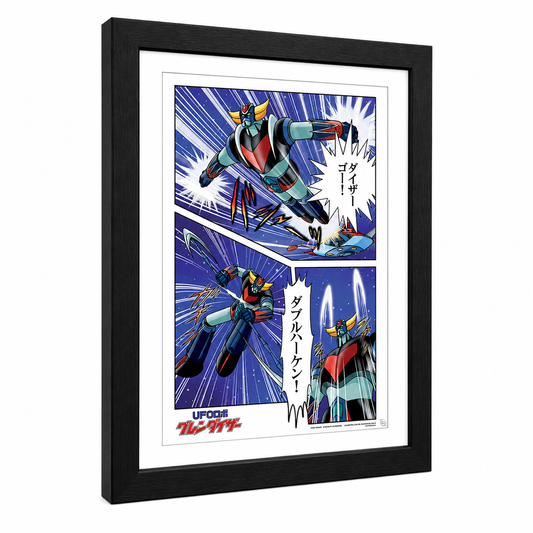 Ufo Robot Grendizer (Goldrake In Azione) - Cornice Quadro Collector Print 30x40cm