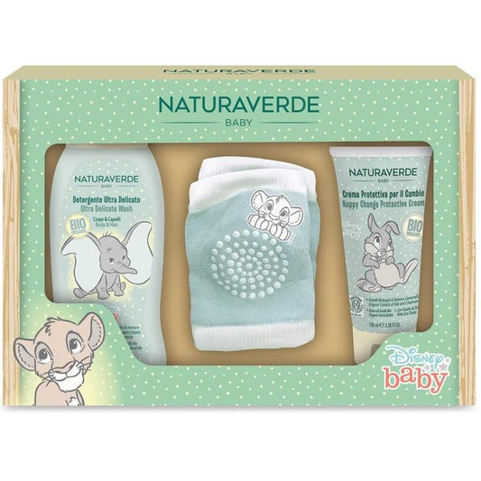 Naturaverde Disney Baby Cofanetto Con Detergente 200Ml Crema 100Ml E Ginocchiera