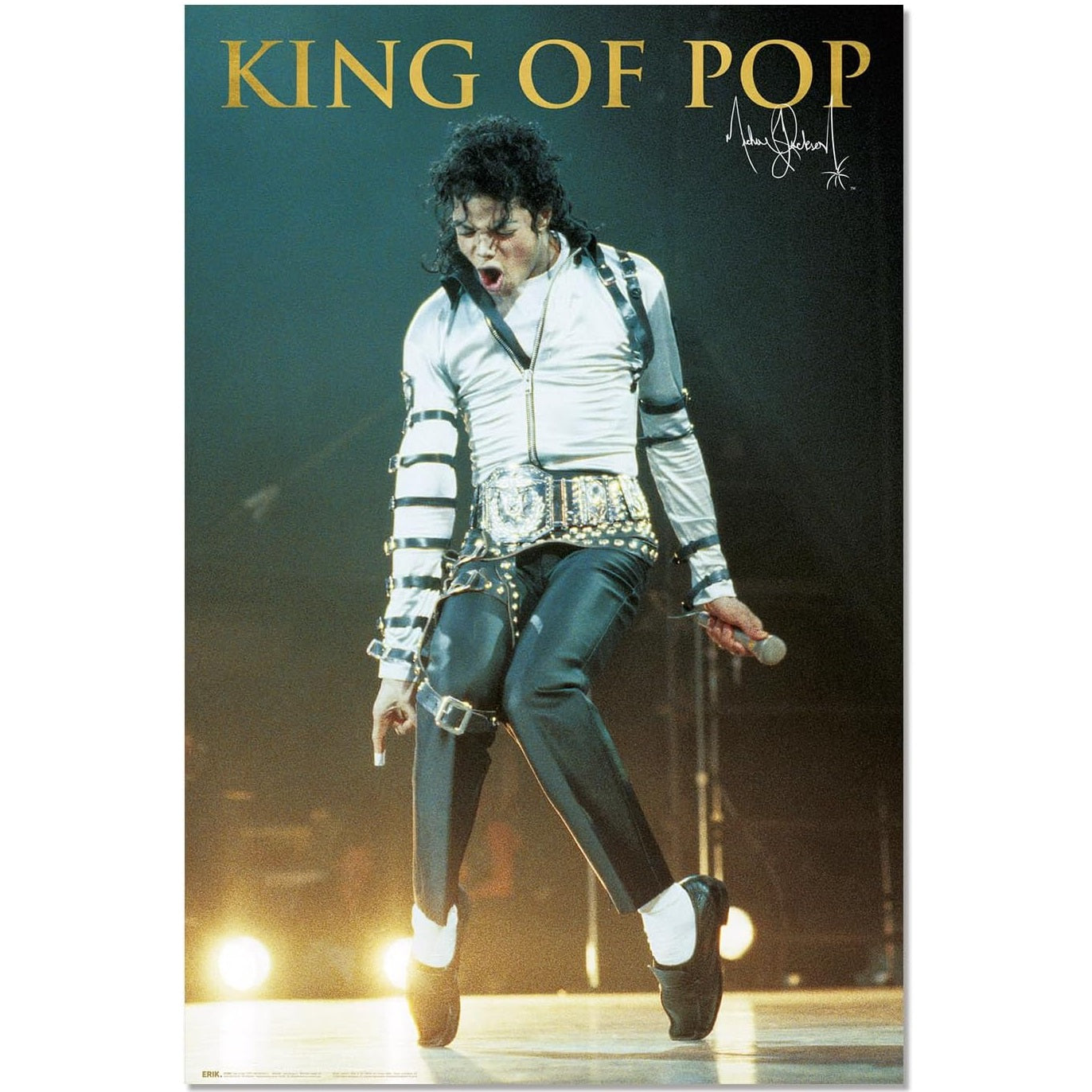 Maxi Poster Rock: Michael Jackson (Bad) da Parete Incorniciabile 91x61 cm Carta Lucida Licenza Ufficiale