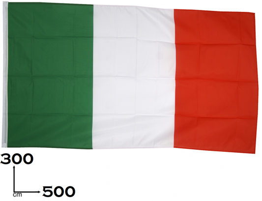 BANDIERA ITALIA CON ASOLA PER ASTA TRICOLORE ITALIANA GRANDE 3X5 METRI GIGANTE