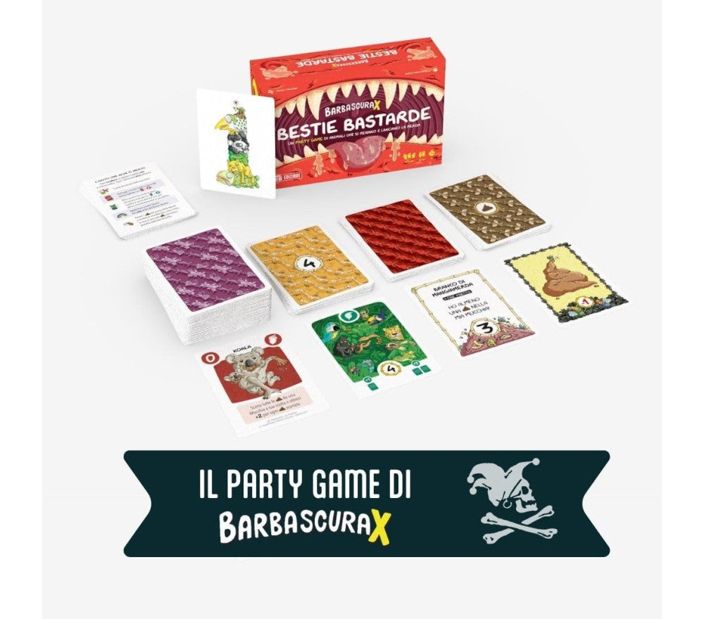 Barbascura X - Bestie Bastarde Gioco Di Carte Party Game ITA MS Edizioni 3-6 Giocatori