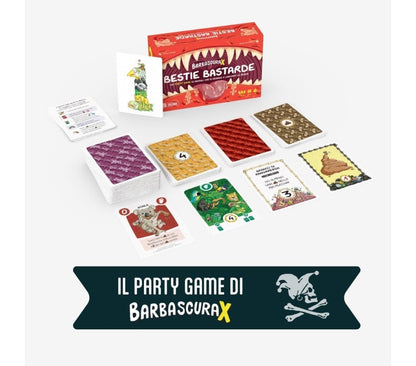 Barbascura X - Bestie Bastarde Gioco Di Carte Party Game ITA MS Edizioni 3-6 Giocatori