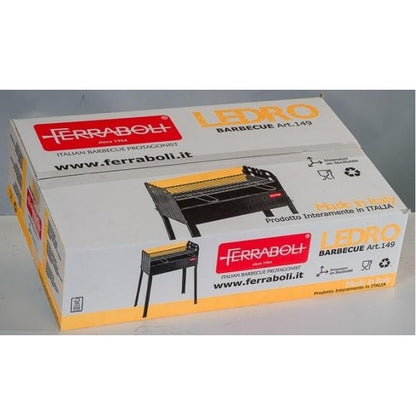 Ferraboli Barbecue Ledro A Carbonella Legna Braciere Con Griglia 58X37 Minigrill