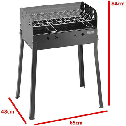 Ferraboli Barbecue Ledro A Carbonella Legna Braciere Con Griglia 58X37 Minigrill