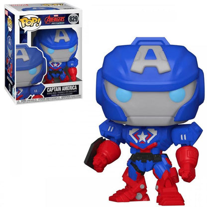 Funko Pop Marvel Avengers Mech Strike 829 Captain America Vinyl Da Collezione