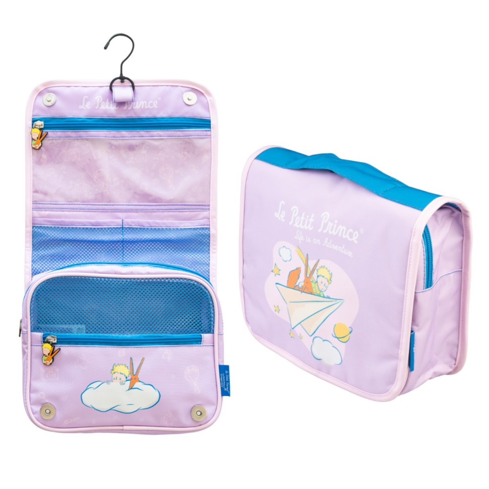 Beauty Case da Viaggio (Il Piccolo Principe) Collection Borsa Bag Borsellino Donna da Viaggio da Appendere Impermeabile con Scomparti e Gancio | Organizer Trucchi Portatile, Regalo Donna (24 x 20 x 9 cm)