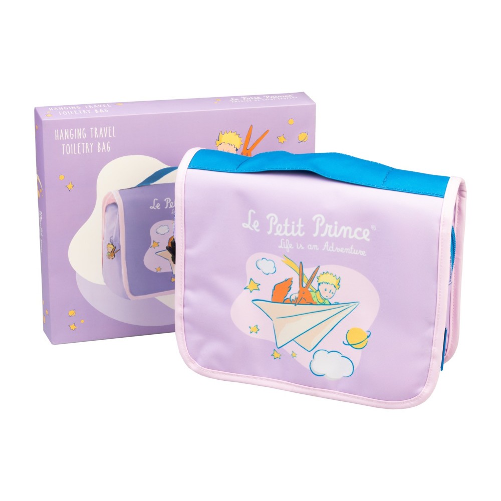 Beauty Case da Viaggio (Il Piccolo Principe) Collection Borsa Bag Borsellino Donna da Viaggio da Appendere Impermeabile con Scomparti e Gancio | Organizer Trucchi Portatile, Regalo Donna (24 x 20 x 9 cm)