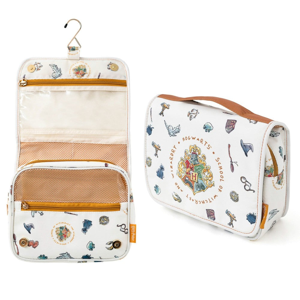 Beauty Case da Viaggio (Harry Potter) Collection Borsa Bag Borsellino Donna da Viaggio da Appendere Impermeabile con Scomparti e Gancio | Organizer Trucchi Portatile, Regalo Donna (24 x 20 x 9 cm)