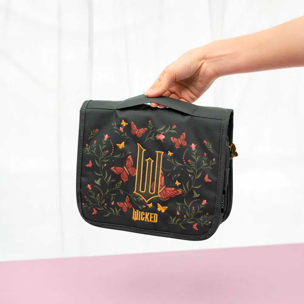 Beauty Case da Viaggio (Wicked) Collection Borsa Bag Borsellino Donna da Viaggio da Appendere Impermeabile con Scomparti e Gancio | Organizer Trousse Trucchi Portatile, Regalo Donna (24 x 20 x 9 cm)