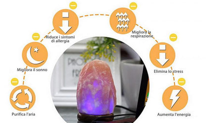Lampada Di Sale Himalaya 4-6 Kg Di Salgemma Grezza Naturale Provenienza Tibet