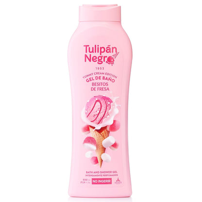 Tulipan Negro Shower Gel Bagno Doccia (Besitos alla Fragola) Bagnoschiuma 650ML