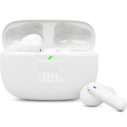 Jbl Auricolari (Wave Beam 2) Perfect Fit, In-Ear, Ip54, Cuffie Connessione Multipoint Bluetooth True Wireless Senza Filo, Cancellazione del Rumore, 40 ore di autonomia,White/Bianco