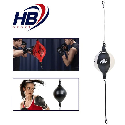 Hb Palla Tesa Sacco Boxe Elastico Colpitore Taekwondo Speed Ball Pugilato Bianco