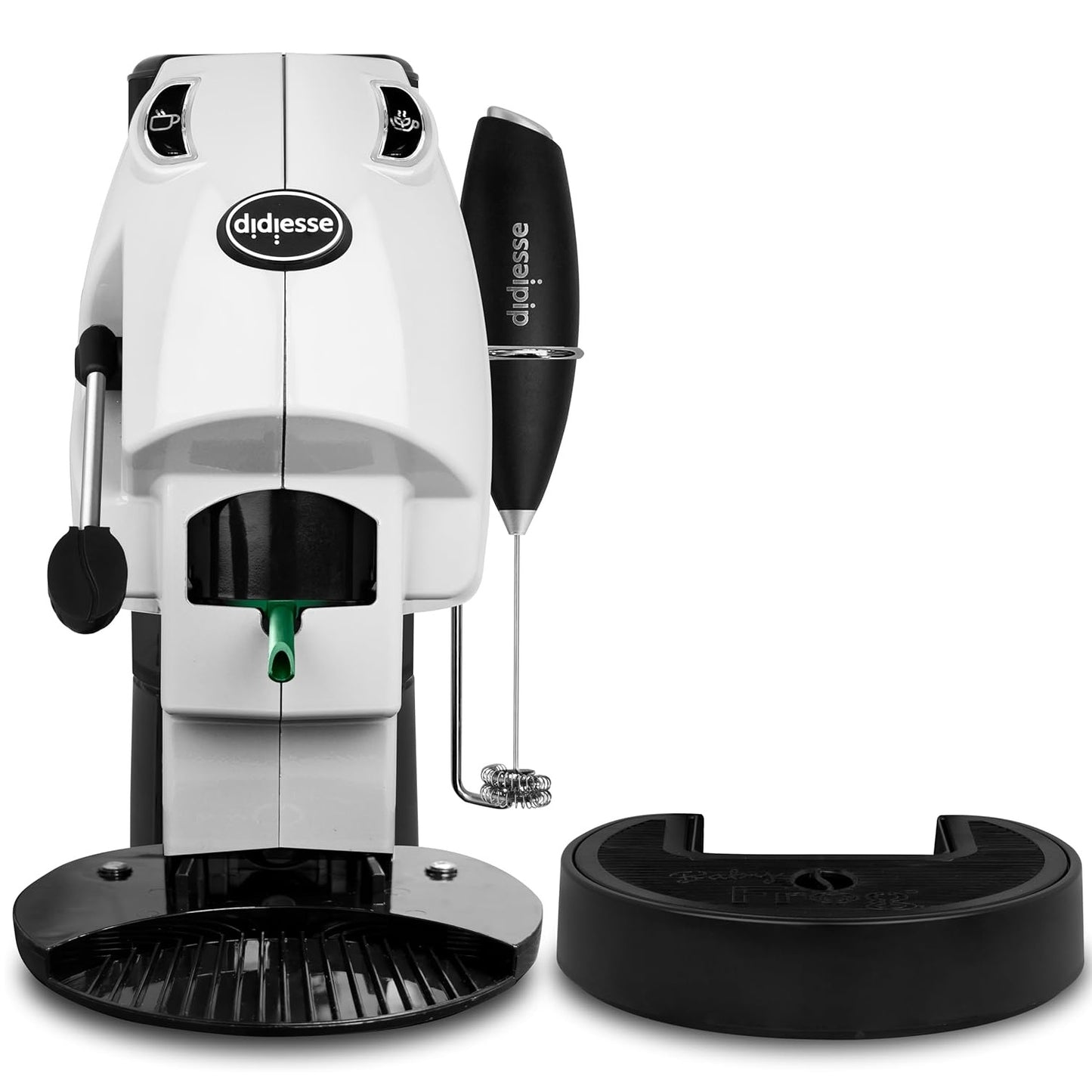Frog Baby (Bianco) Coffee and Tea Macchina per Caffe a Cialde 44mm con Frullino STD 650W