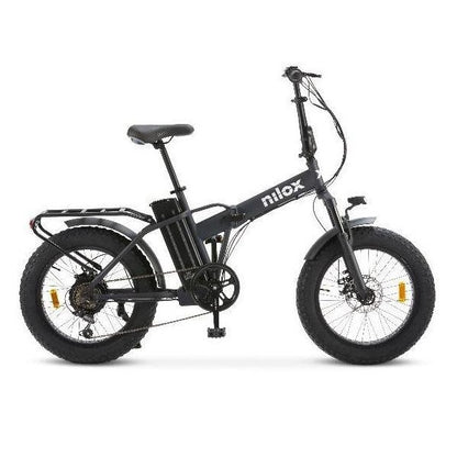 Nilox Bici Elettrica X8 Pro Bicicletta Pieghevole 250W Fat Scooter 36V Led Nera