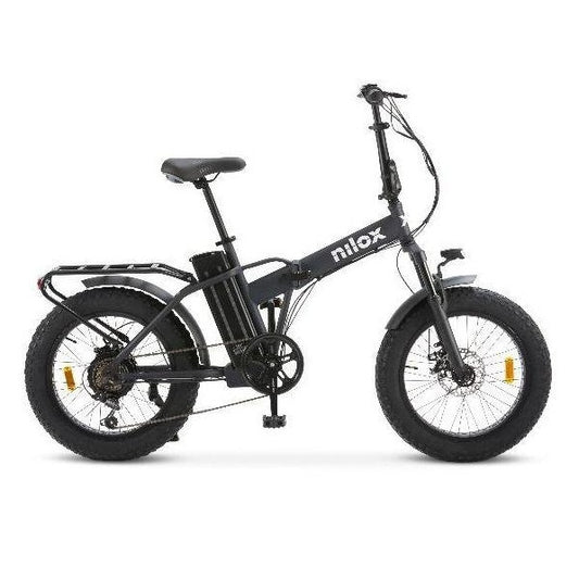 Nilox Bici Elettrica X8 Pro Bicicletta Pieghevole 250W Fat Scooter 36V Led Nera
