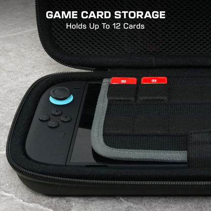 Turtle Beach - PlayTrek Travel Case - Custodia Ufficiale Protettiva da viaggio per Console Nintendo Switch 1 e 2 / OLED - Charcoal Black