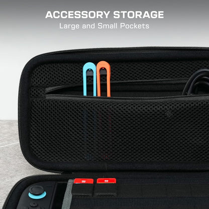 Turtle Beach - PlayTrek Travel Case - Custodia Ufficiale Protettiva da viaggio per Console Nintendo Switch 1 e 2 / OLED - Charcoal Black