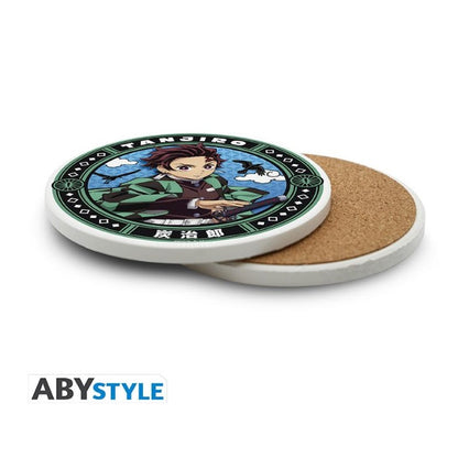 Abystyle - DEMON SLAYER - Sottobicchiere Ceramic Coasters - Tanjiro
