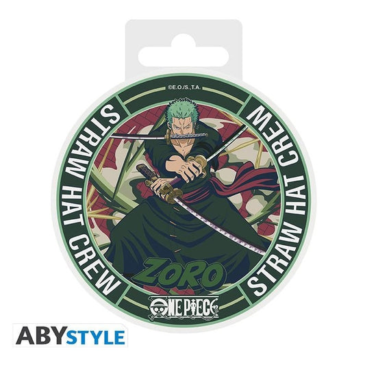 Abystyle - ONE PIECE - Sottobicchiere Ceramic Coasters Sottotazza - Zoro - Straw Hat Crew
