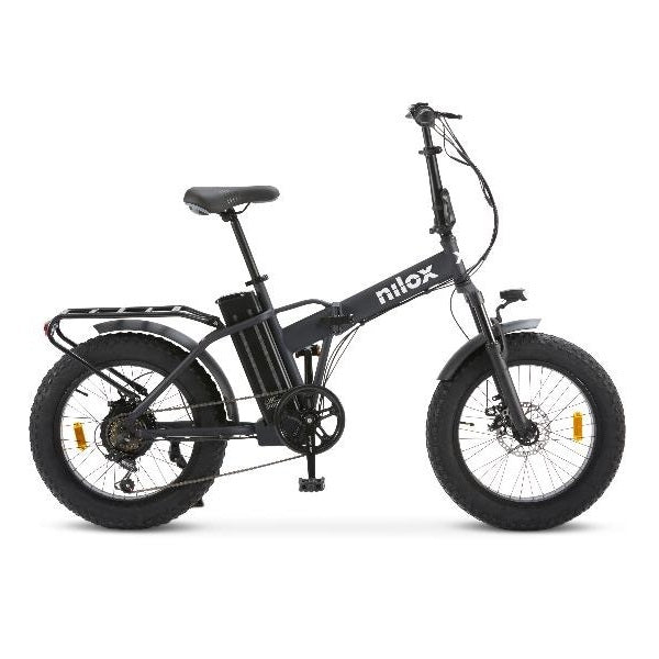 Nilox Bici Elettrica X8 Pro Bicicletta Pieghevole 250W Fat Scooter 36V Led Blu