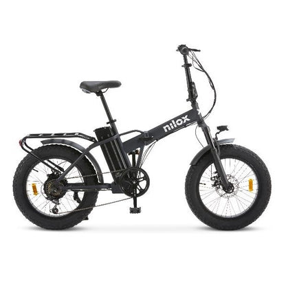 Nilox Bici Elettrica X8 Pro Bicicletta Pieghevole 250W Fat Scooter 36V Led Blu