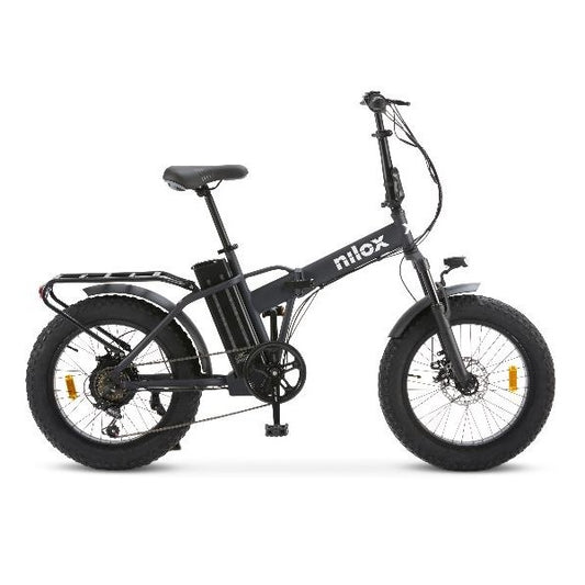 Nilox Bici Elettrica X8 Pro Bicicletta Pieghevole 250W Fat Scooter 36V Led Blu