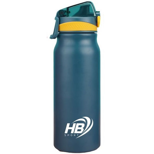 BORRACCIA TERMICA ACCIAIO INOX 500ml BOTTIGLIA THERMOS CON PIPETTA 12-24h BLU