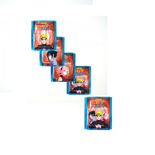 Naruto Shippuden Sticker Panini Ecoblister 5 Bustine + 5 Card + 1 Card Limited