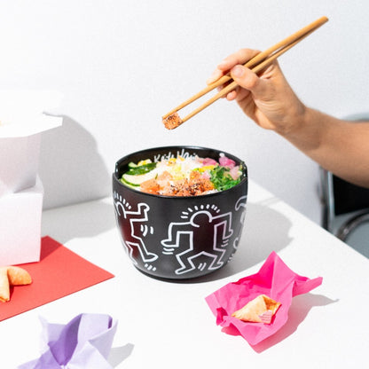 Ciotola Ramen Keith Haring - Ramen Bowl 1400 ml - Ciotola Cucina Giapponese con Bacchette
