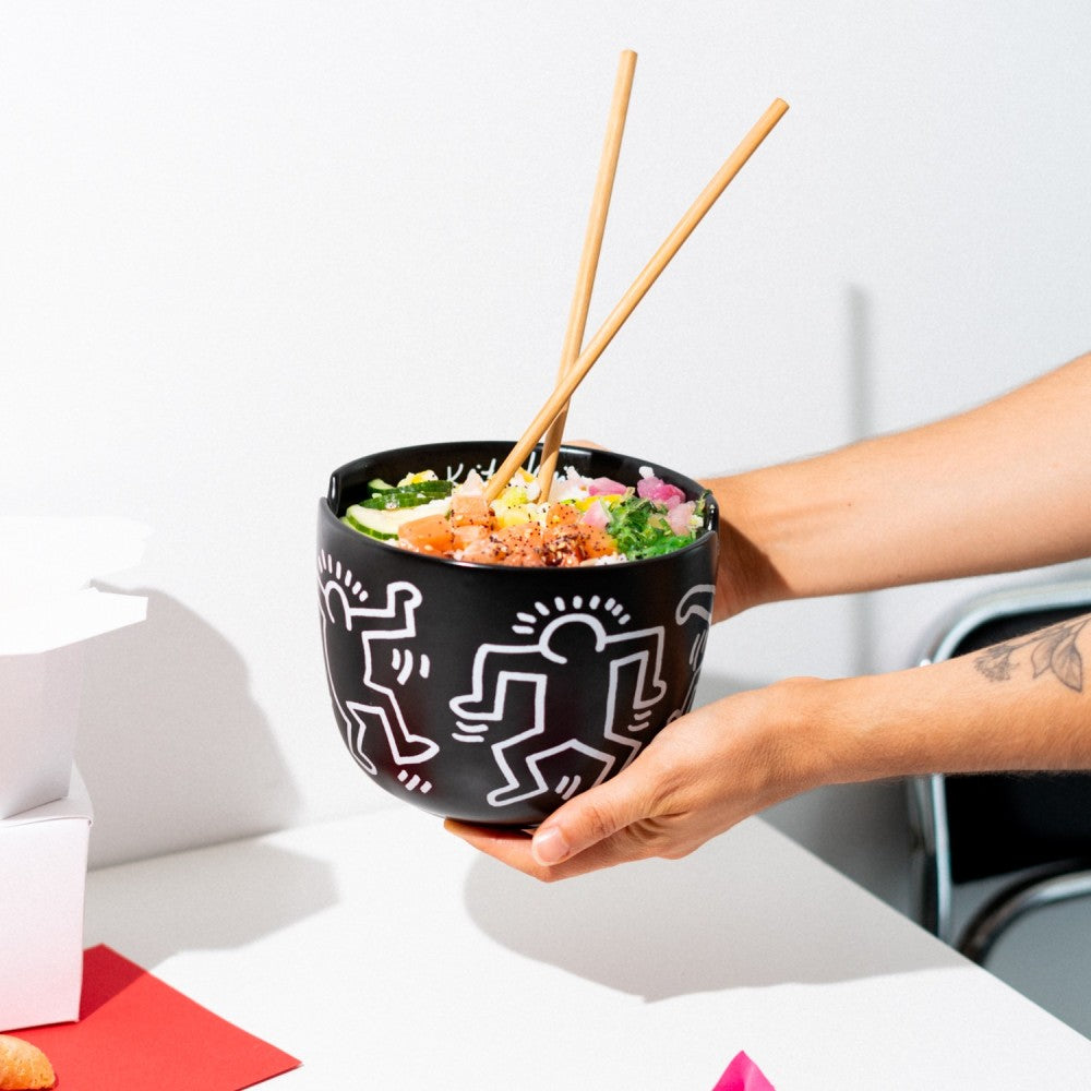 Ciotola Ramen Keith Haring - Ramen Bowl 1400 ml - Ciotola Cucina Giapponese con Bacchette