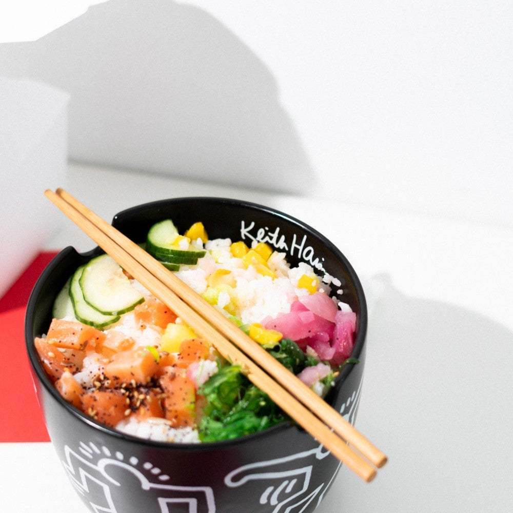 Ciotola Ramen Keith Haring - Ramen Bowl 1400 ml - Ciotola Cucina Giapponese con Bacchette