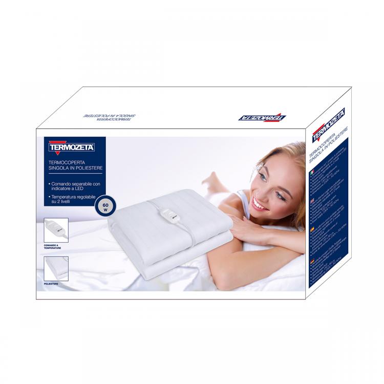 Termozeta Termocoperta Elettrica Singola Con Protezione Poliestere 60W Stufa Led
