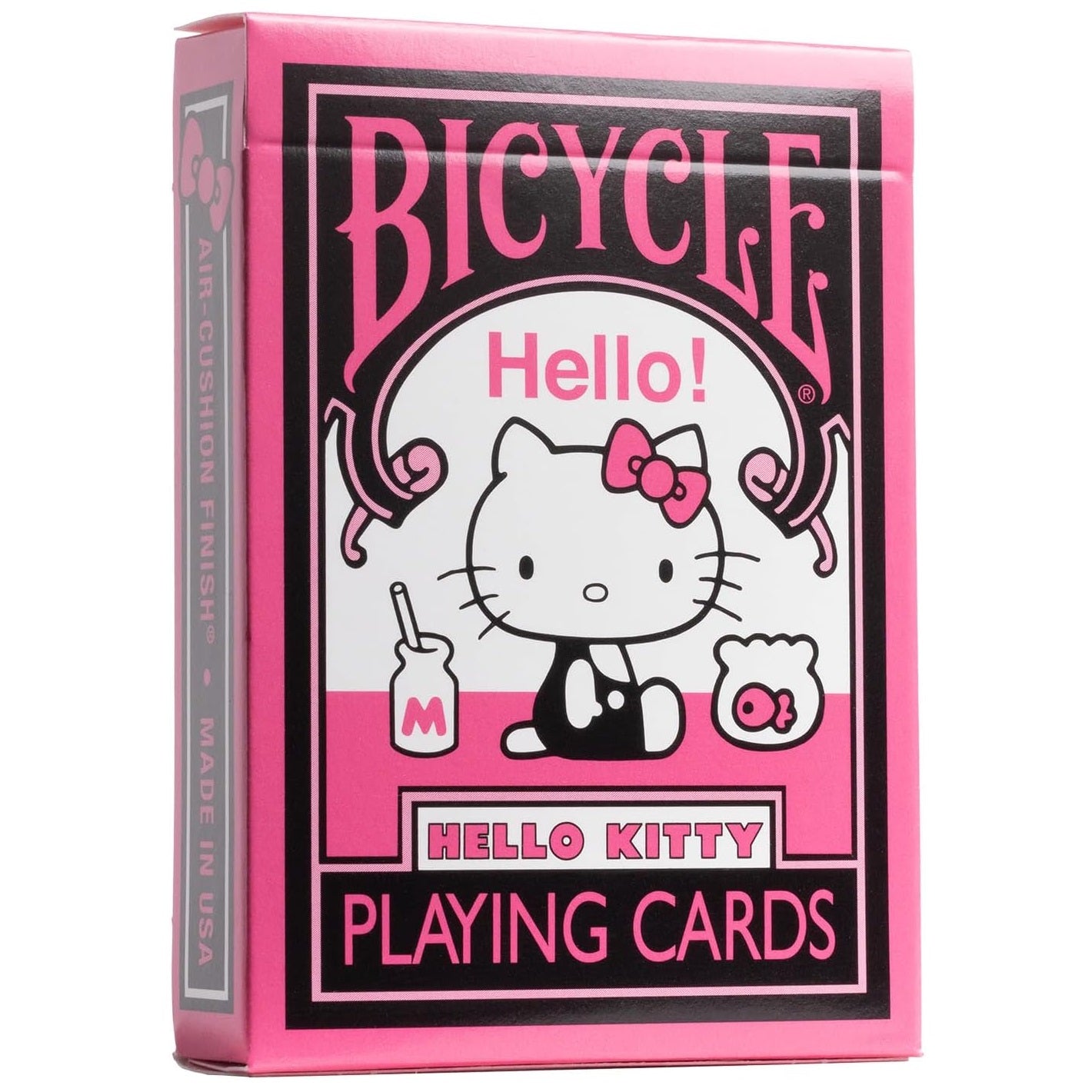 Bicycle - Hello Kitty (Black and Pink) Sanrio - Playing Cards - Mazzo di Carte da Collezione, Poker, Magia e Cardistry basato sul famoso Anime Manga Giapponese
