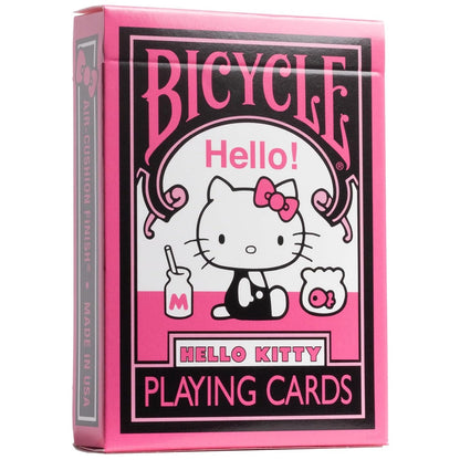 Bicycle - Hello Kitty (Black and Pink) Sanrio - Playing Cards - Mazzo di Carte da Collezione, Poker, Magia e Cardistry basato sul famoso Anime Manga Giapponese