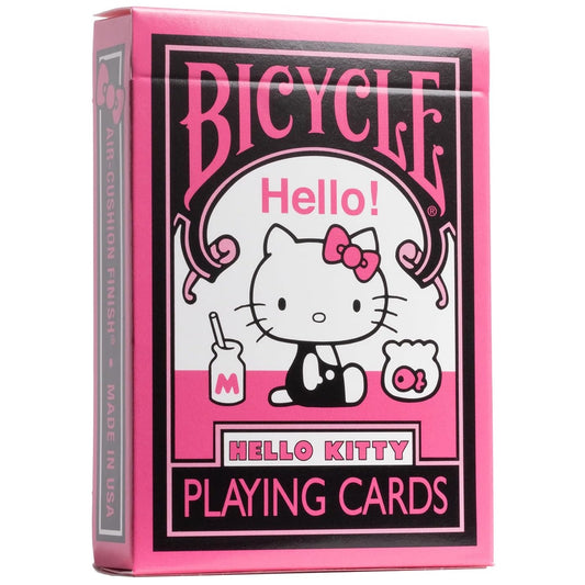 Bicycle - Hello Kitty (Black and Pink) Sanrio - Playing Cards - Mazzo di Carte da Collezione, Poker, Magia e Cardistry basato sul famoso Anime Manga Giapponese