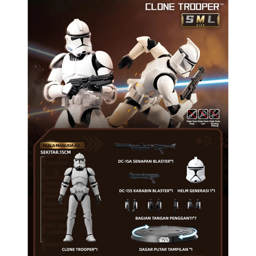Blokees Star Wars - Champion Class 07 Clonetrooper AOC Model Kit - Action Figure 75807