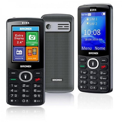 BRONDI KING TELEFONO CELLULARE DUAL SIM RADIO BLUETOOTH FOTOCAMERA GPRS SVEGLIA