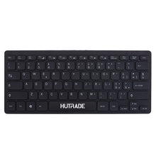 Hutrade Mini Tastiera Slim Cablata USB Silenziosa per Computer Mac/Pc Layout Italia Black