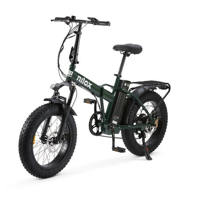 Nilox Bici Elettrica X8 Pro Bicicletta Pieghevole 250W Fat Scooter 36V Led Verde